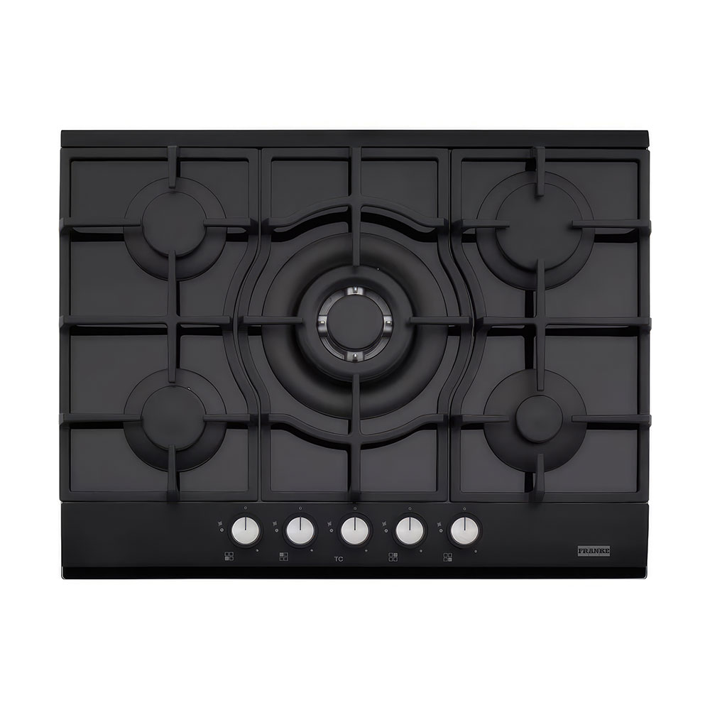 Franke FHNG 705 4G TC BK C Smart Linear Black Glass 5 Gözlü Gazlı Cam Ocak