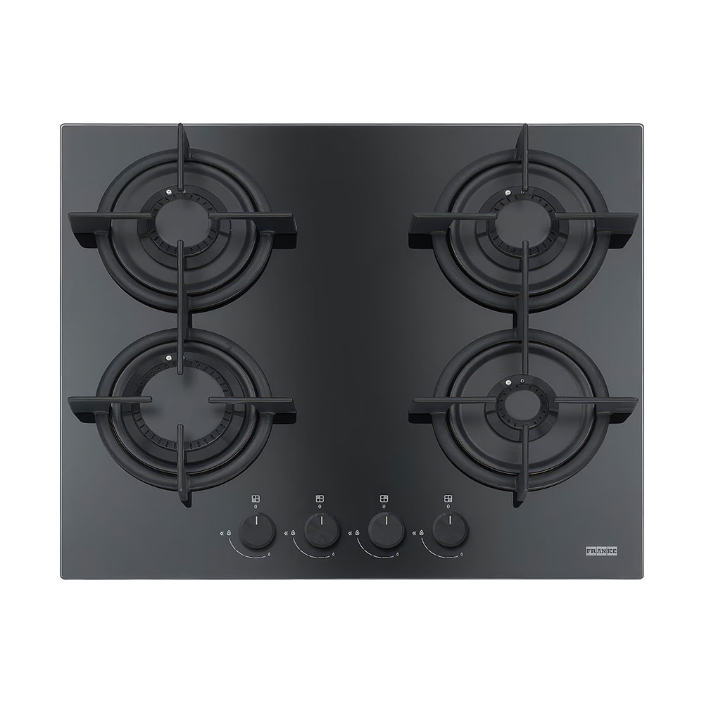 Franke FHCR 604 4G HE BK C Mythos Black Glass 4 Gözlü Gazlı Cam Ocak