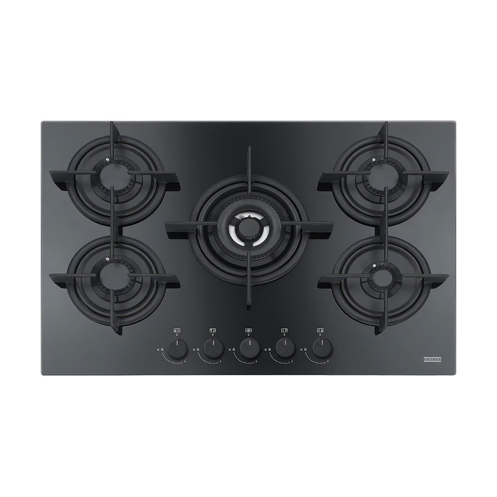 Franke FHCR 755 4G TC HE BK C Mythos Black Glass 5 Gözlü Gazlı Cam Ocak
