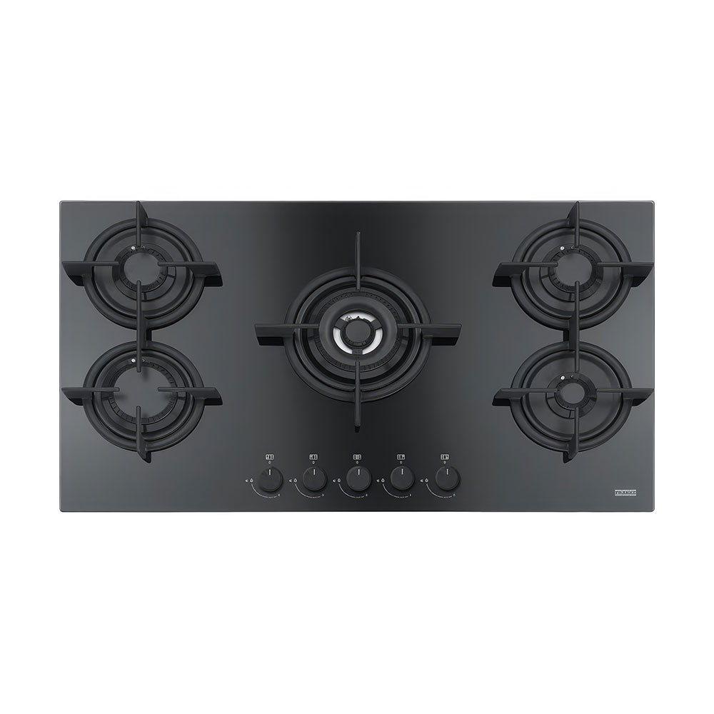 Franke FHCR 905 4G TC HE BK C Mythos Black Glass 5 Gözlü Gazlı Cam Ocak