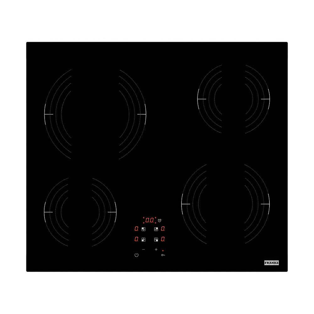 Franke FRSM 604 CT BK Black Glass 4 Gözlü Elektrikli Cam Seramik Ocak