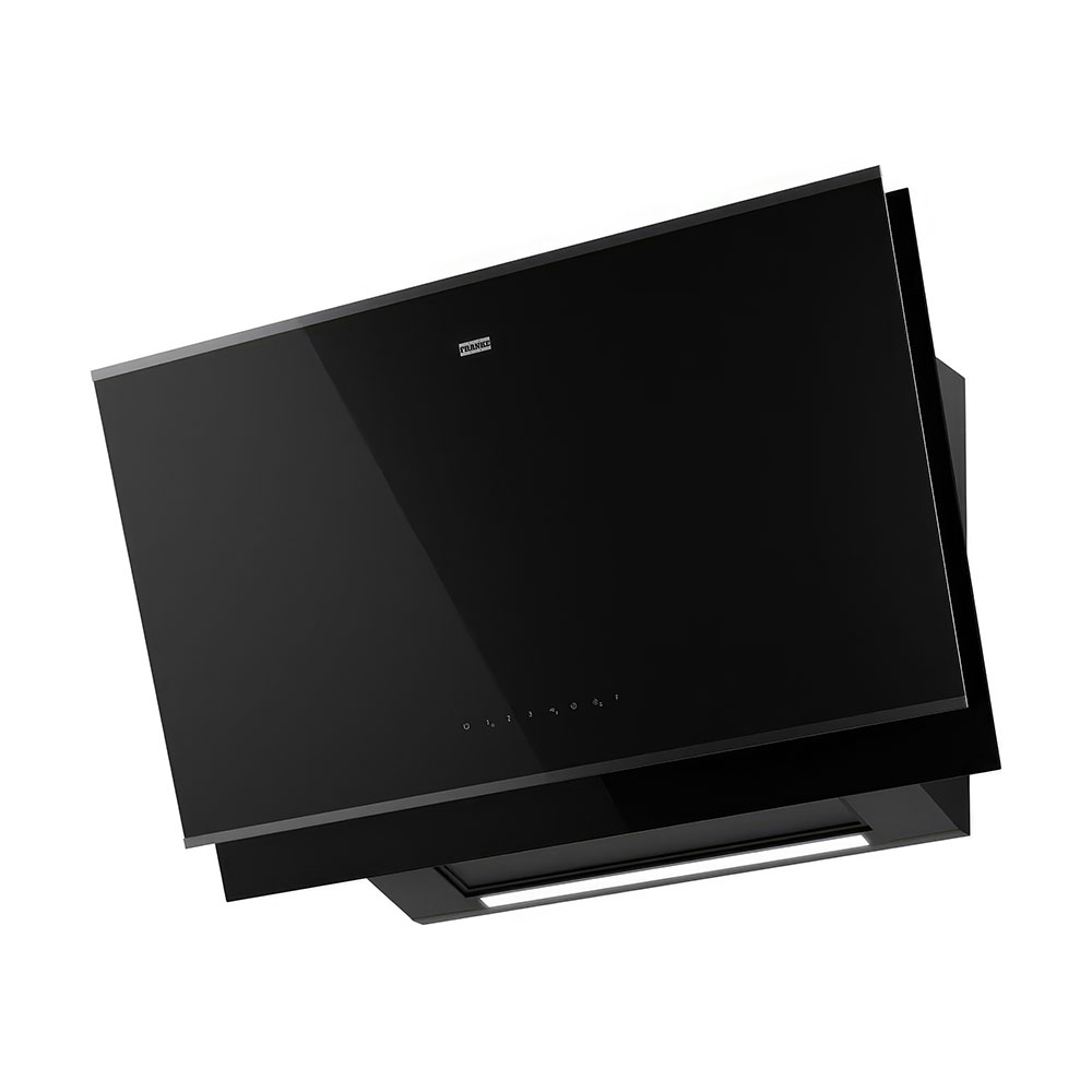 Franke FMY 907 FM BK/BK Mythos Vertical Black Glass/Black Eğik Davlumbaz 90cm