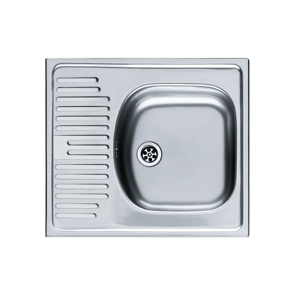Franke Eurostar ETN 611-58 Inox Tezgah Üstü Evye 580x510mm Tek Gözlü Eviye