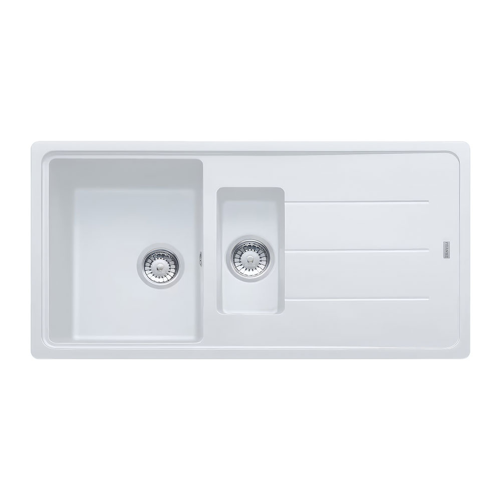 Franke Basis BFG 651-97 Bianco Tezgah Üstü 970x500mm 1,5 Gözlü Damlalıklı Eviye