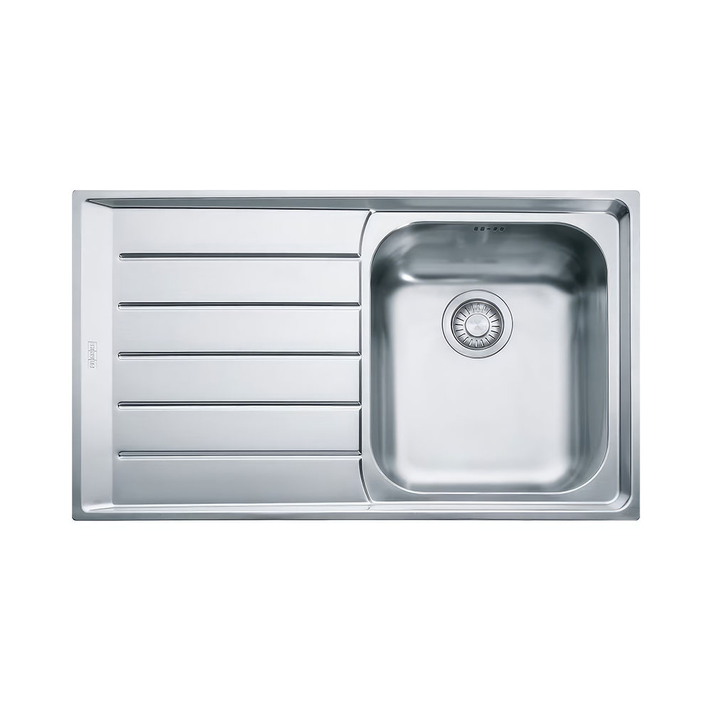 Franke Neptune NEX 611-86 Inox Tezgah Üstü 860x510mm Tek Gözlü Sol Damlalıklı