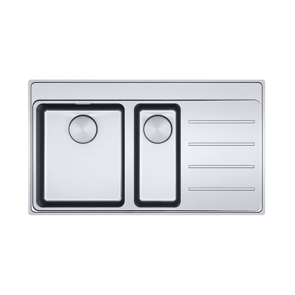 Franke Mythos MYX 251-86 TPI Inox Tezgah ve Tezgaha Sıfır 860x520mm 1,5 Gözlü Sağ Damlalıklı