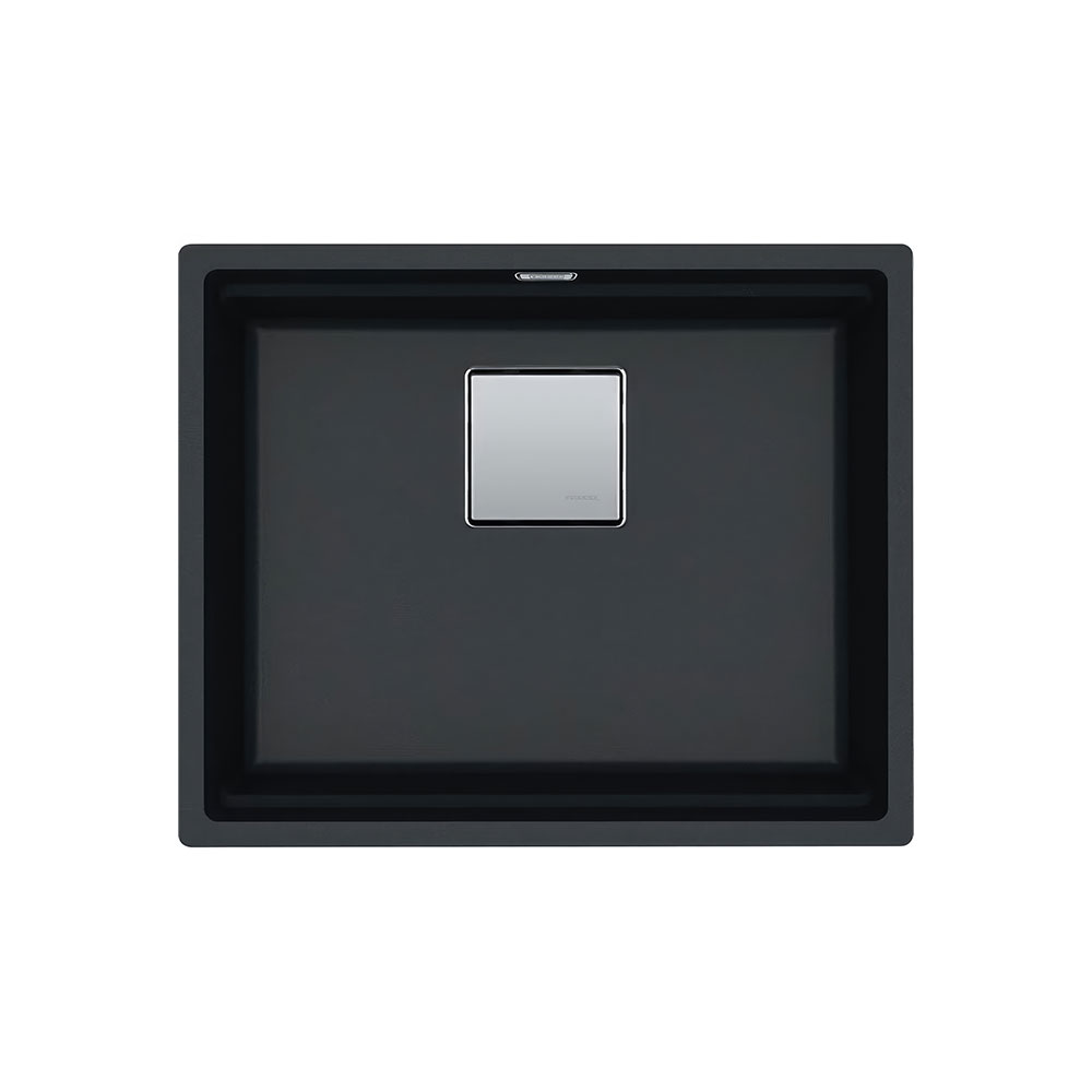Franke Kubus 2 KNG 110-52 Nero Tezgah Altı 560x460mm Tek Gözlü Damlalıksız Granit Eviye