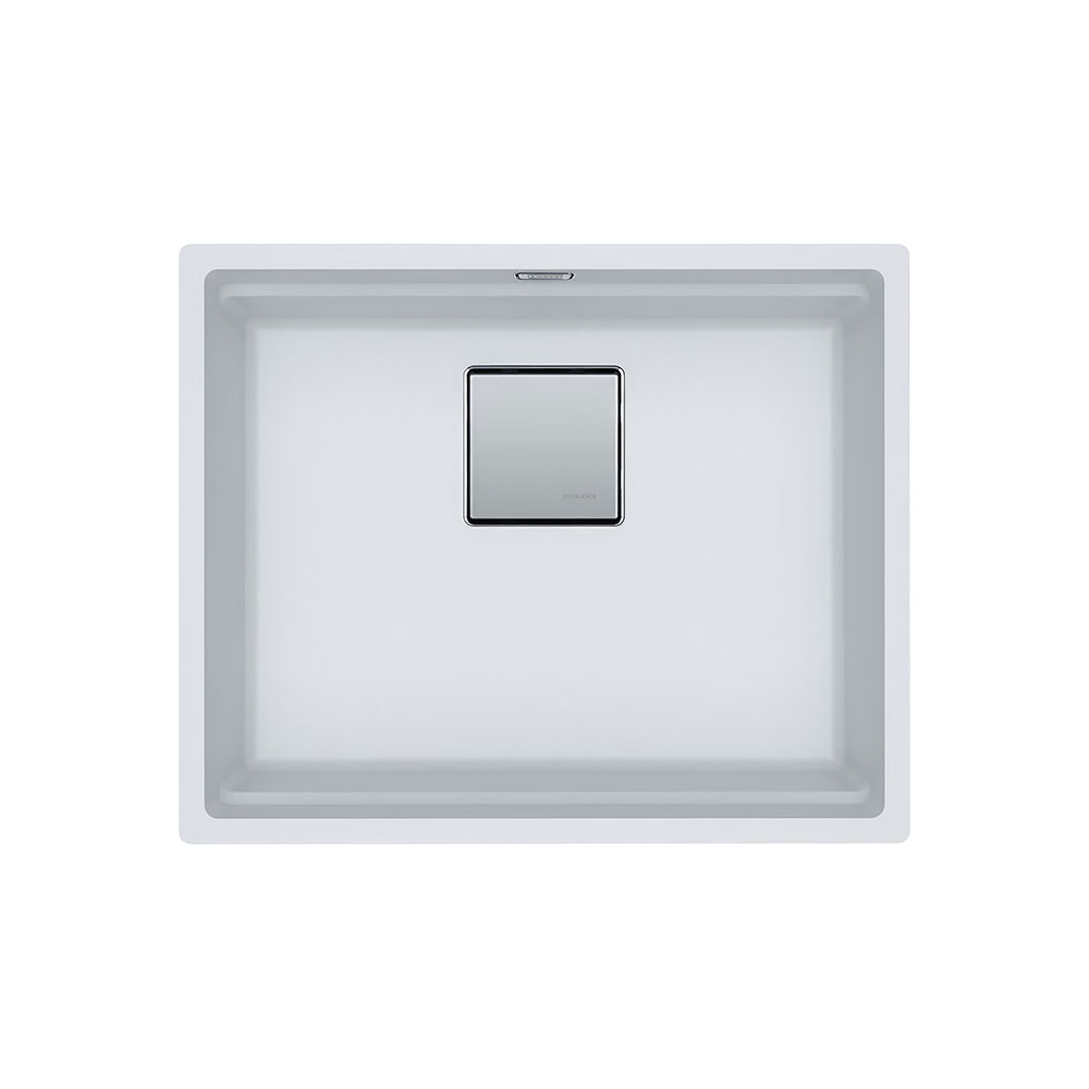 Franke Kubus 2 KNG 110-52 Bianco Tezgah Altı 560x460mm Tek Gözlü Damlalıksız Granit Eviye