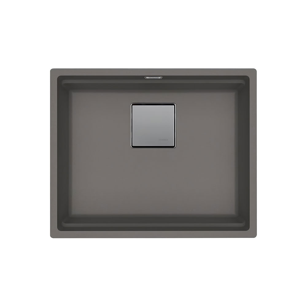 Franke Kubus 2 KNG 110-52 Stone Grey Tezgah Altı 560x460mm Tek Gözlü Damlalıksız Granit Eviye