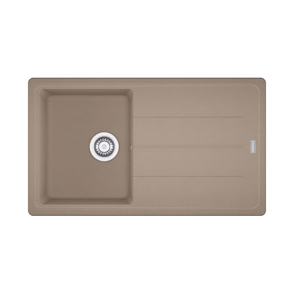Franke Basis BFG 611-86 Oyster Tezgah Üstü 860x500mm Tek Gözlü Damlalıklı Granit Eviye