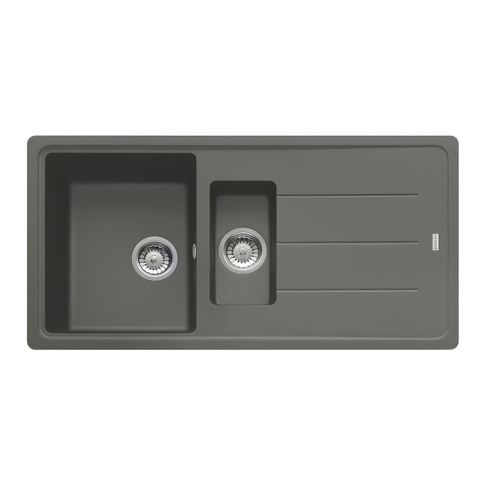Franke Basis BFG 651-97 Stone Grey Tezgah Üstü 970x500mm 1,5 Gözlü Damlalıklı Eviye