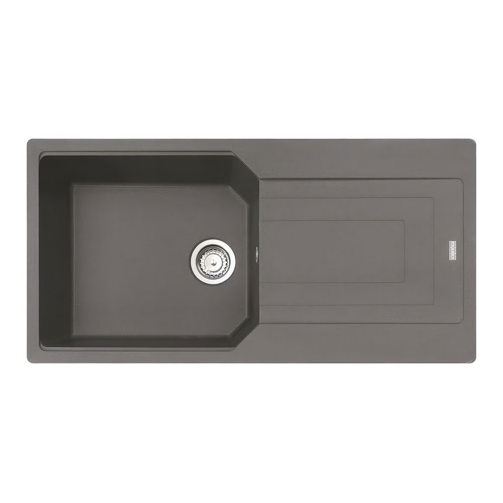 Franke Urban UBG 611-100 Stone Grey Tezgah Üstü 1000x500mm Tek Gözlü Damlalıklı Eviye