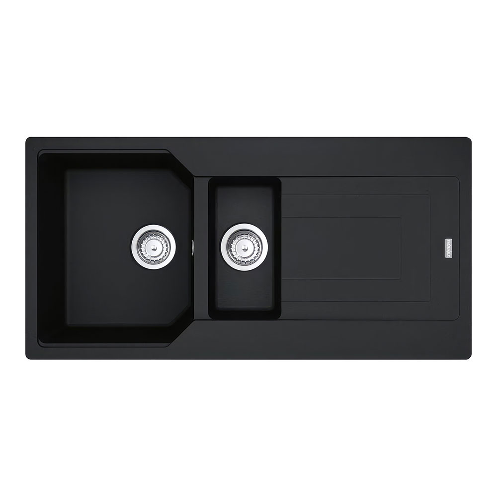 Franke Urban UBG 651-100 Nero Tezgah Üstü 1000x500mm 1,5 Gözlü Damlalıklı Eviye