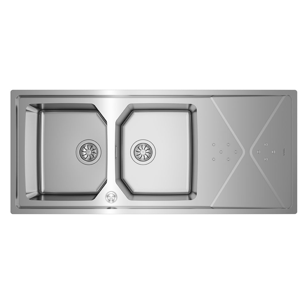 Teka Maestro Brooklyn 80 M-XP 2B 1D Çift Hazne ve Tek Damlalıklı Tezgahüstü Paslanmaz Çelik Eviye