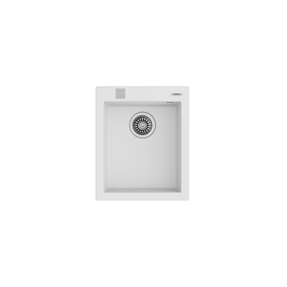 Teka Maestro Forsquare 34.40 TG Arktik Beyaz, Tek Hazneli Tezgahüstü Tegranite + Eviye