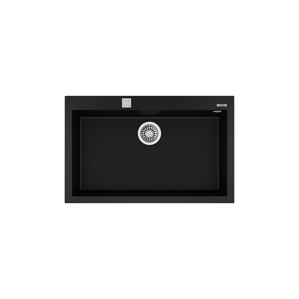Teka Maestro Forsquare 72.40 TG Siyah, Tek Hazneli Tezgahüstü Tegranite + Eviye