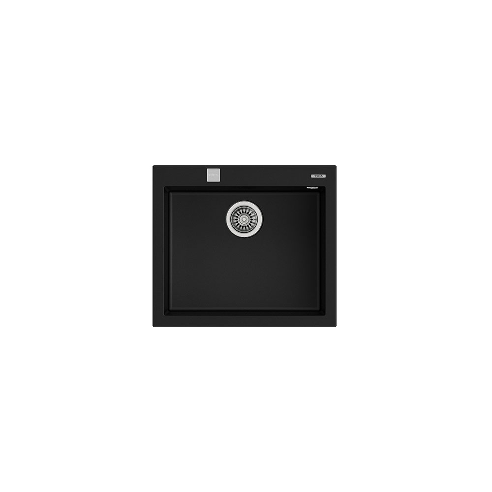Teka Maestro Forsquare 50.40 TG Siyah, Tek Hazneli Tezgahüstü Tegranite + Eviye