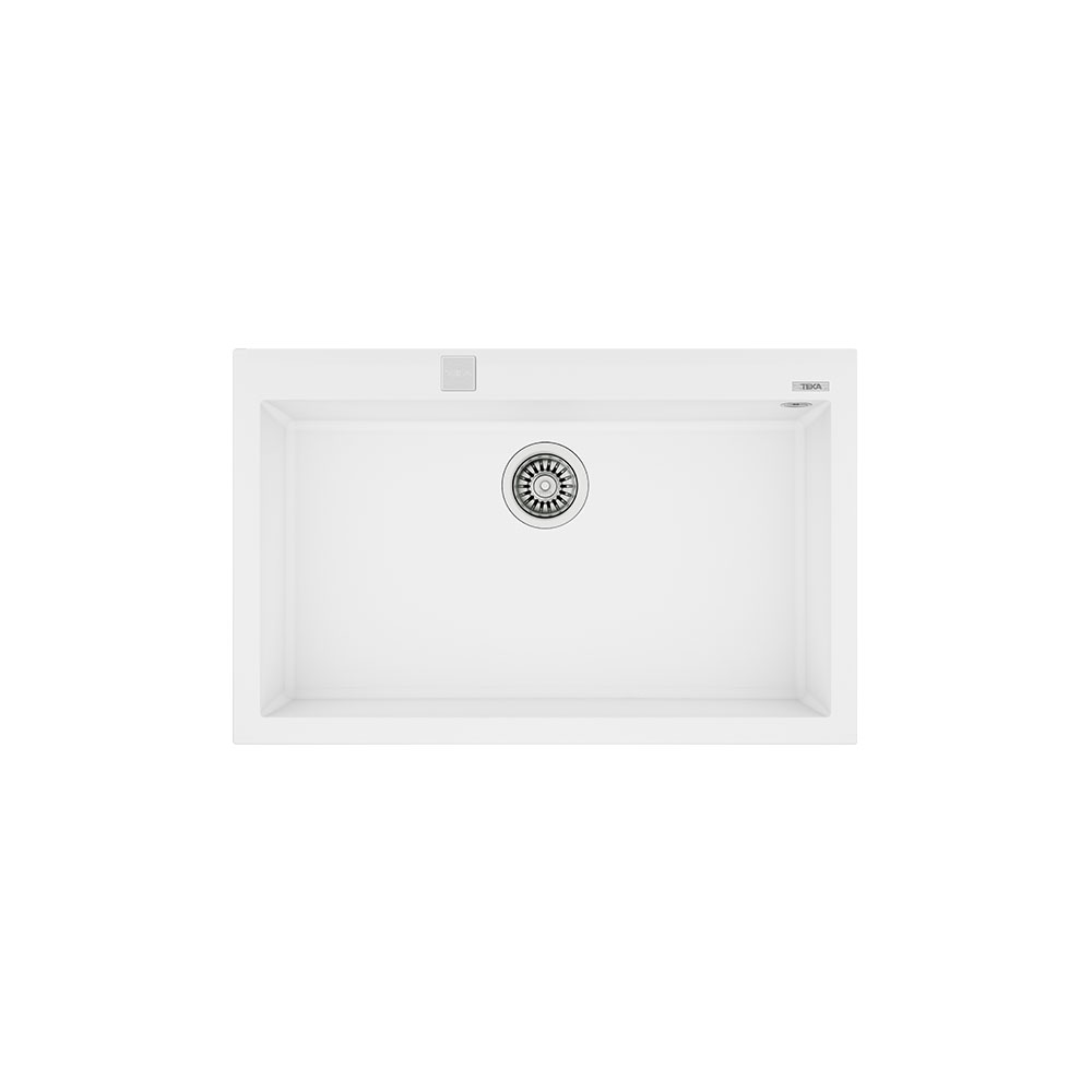 Teka Maestro Forsquare 72.40 TG Arktik Beyaz, Tek Hazneli Tezgahüstü Tegranite + Eviye