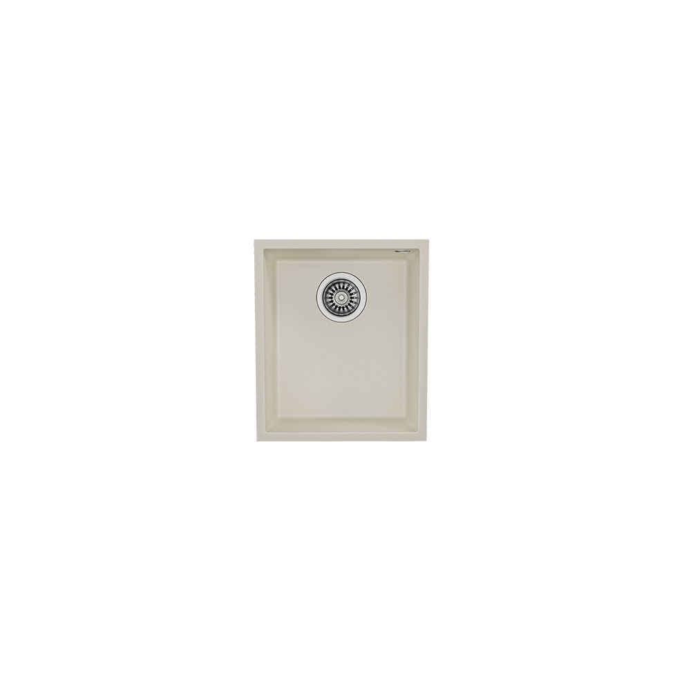 Teka Maestro Square 34.40 TG Parlak Krem, Tek Hazneli Tezgahaltı Tegranite + Eviye