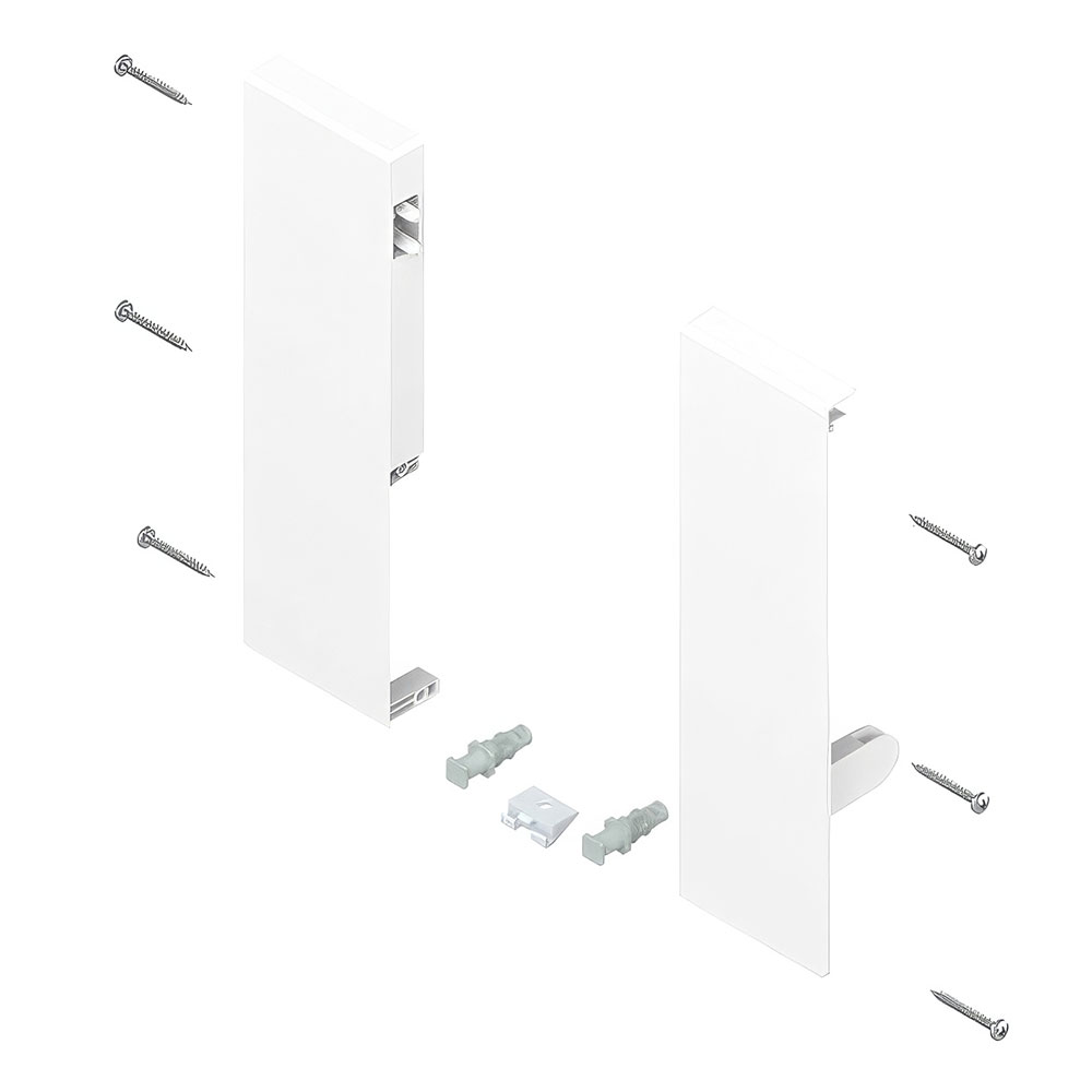 Blum ZIF.74D0 R+L Tandembox Antaro İpek Beyazı D Yükseklik İç Çekmece Ön Bağlantı Braketi
