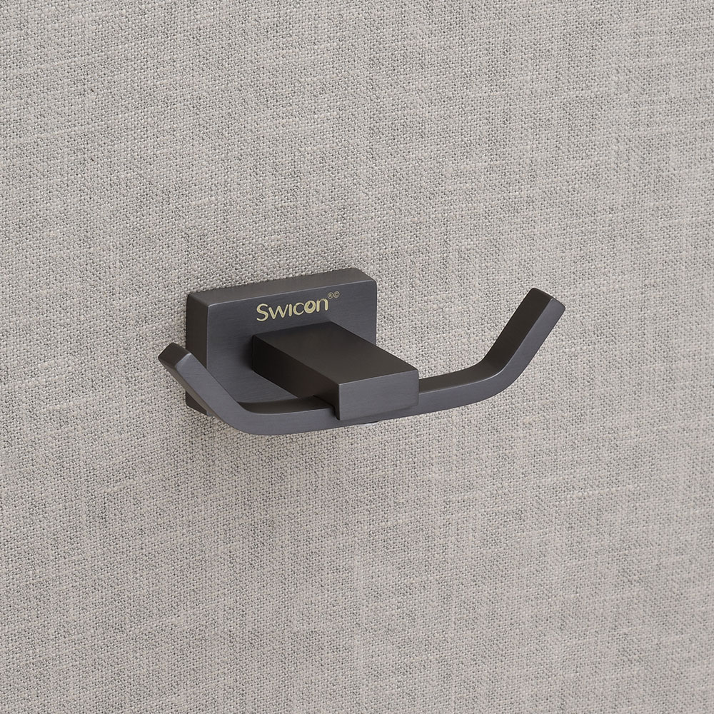 Swicon KS 8208 Kingstone Collection Grafit Siyah Bornoz Askısı