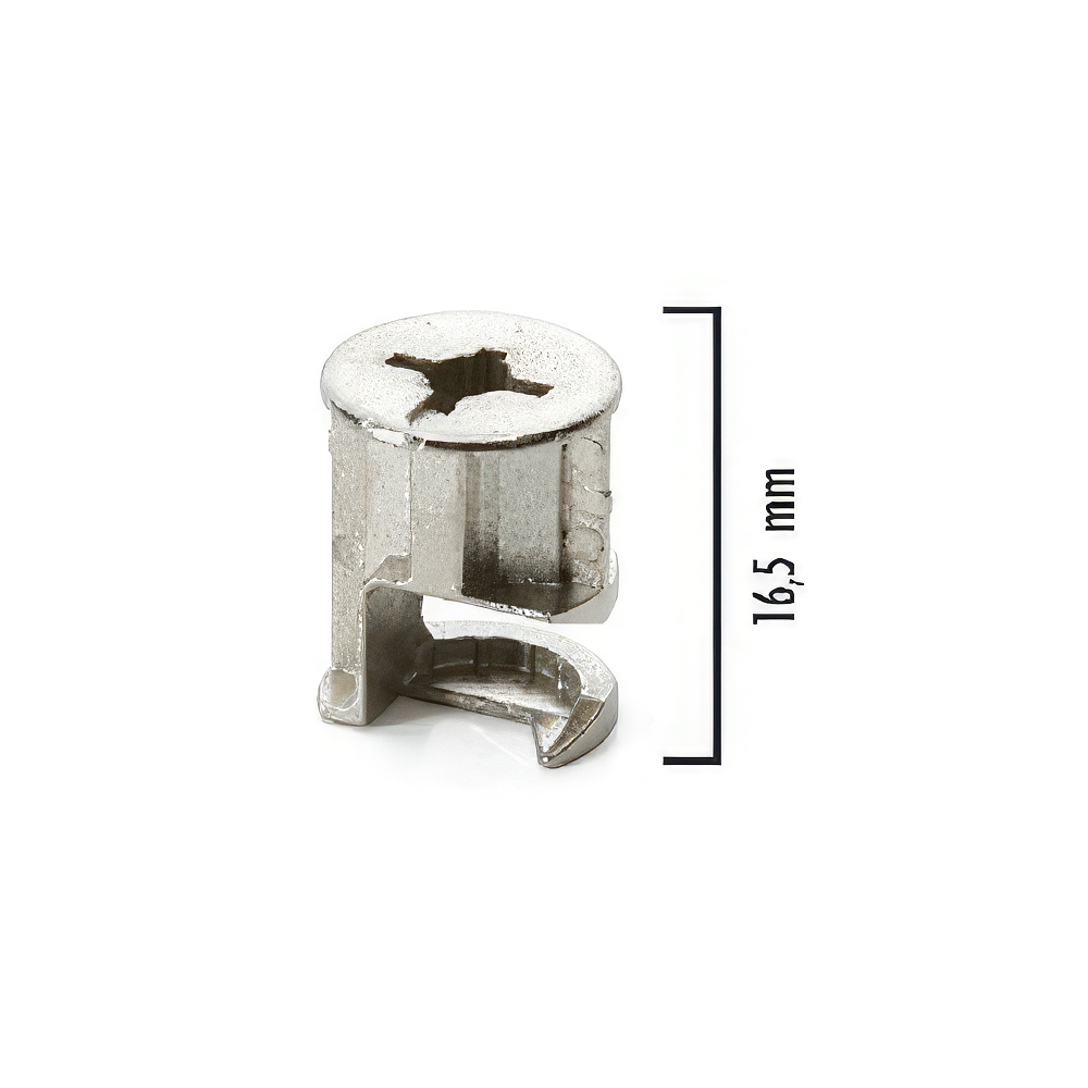Ayder A0530-1 Minifix Gövde 16,5x15mm Nikel