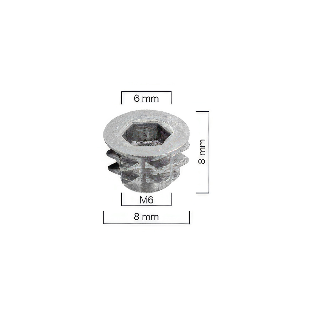 Ayder A0405 Metal Dübel Euro M6 / 8x8mm Çinko
