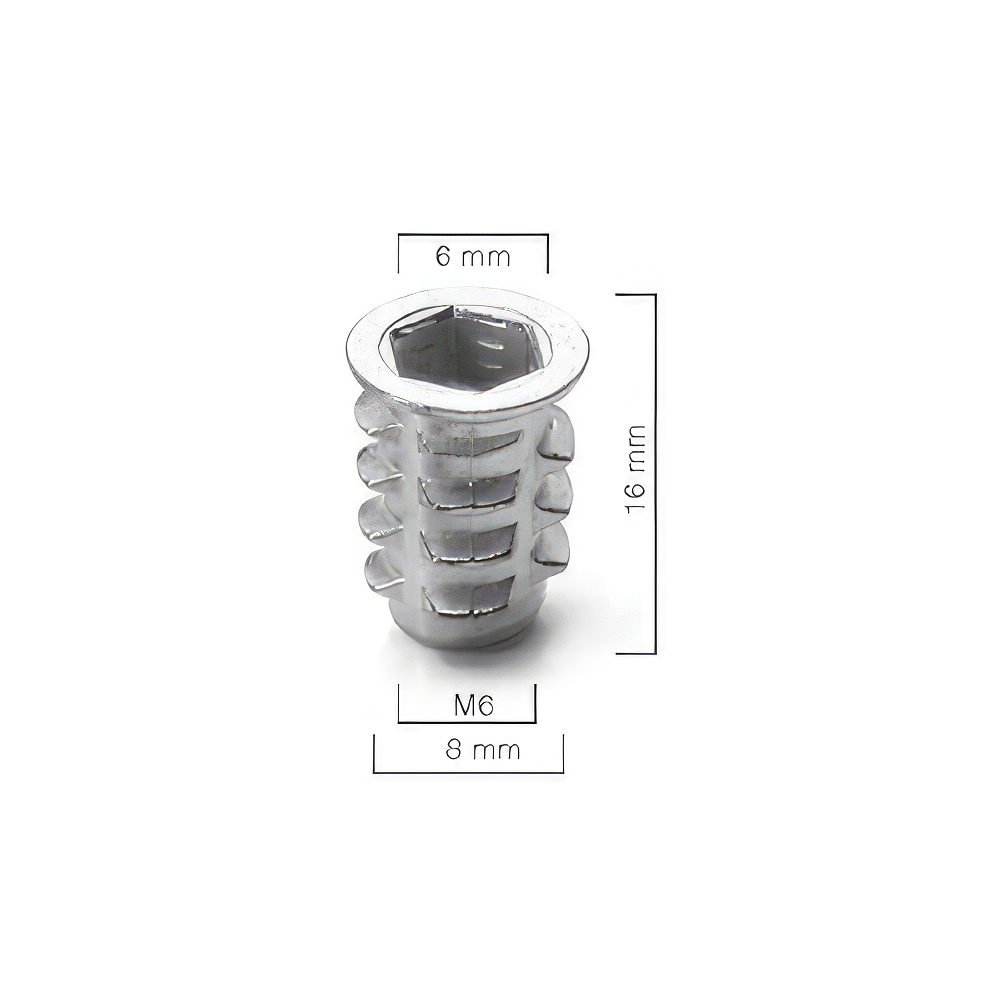 Ayder A0407 Metal Dübel Euro M6 / 8x16mm Çinko
