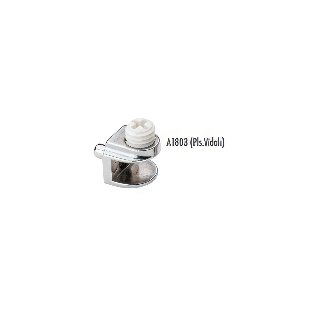 Ayder A1803 Metal Raf Tutucu Pimli 5mm Krom Plastik Vidalı