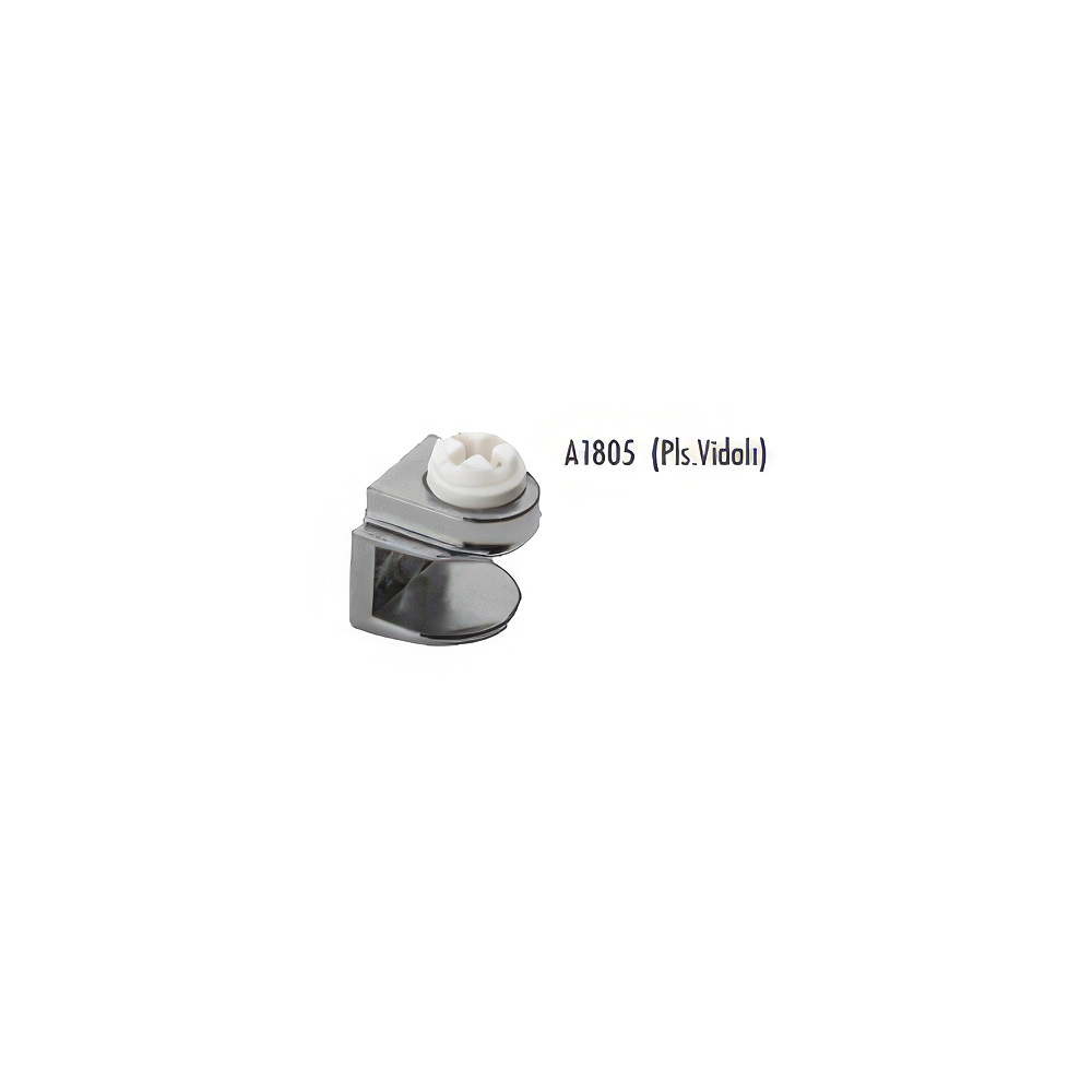 Ayder A1805-1 Metal Raf Tutucu Düz 5mm Nikel Plastik Vidalı