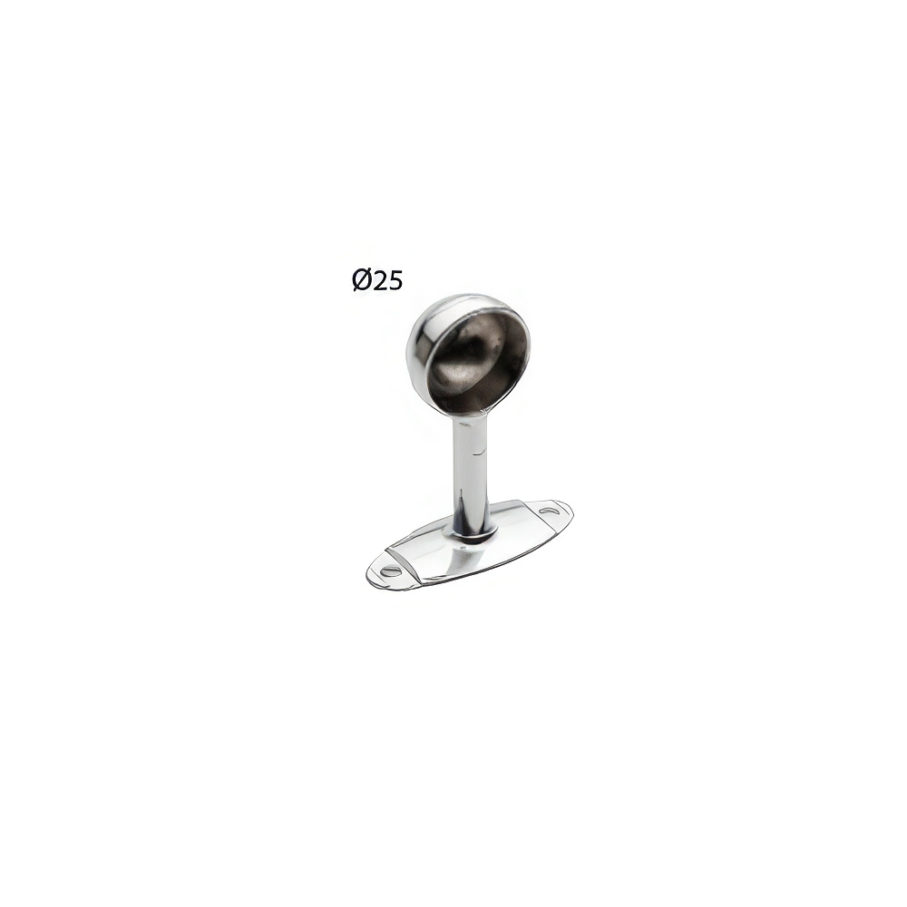 Ayder D0715 Yuvarlak Ayaklı Lüx Flanş Kapalı Krom Ø25