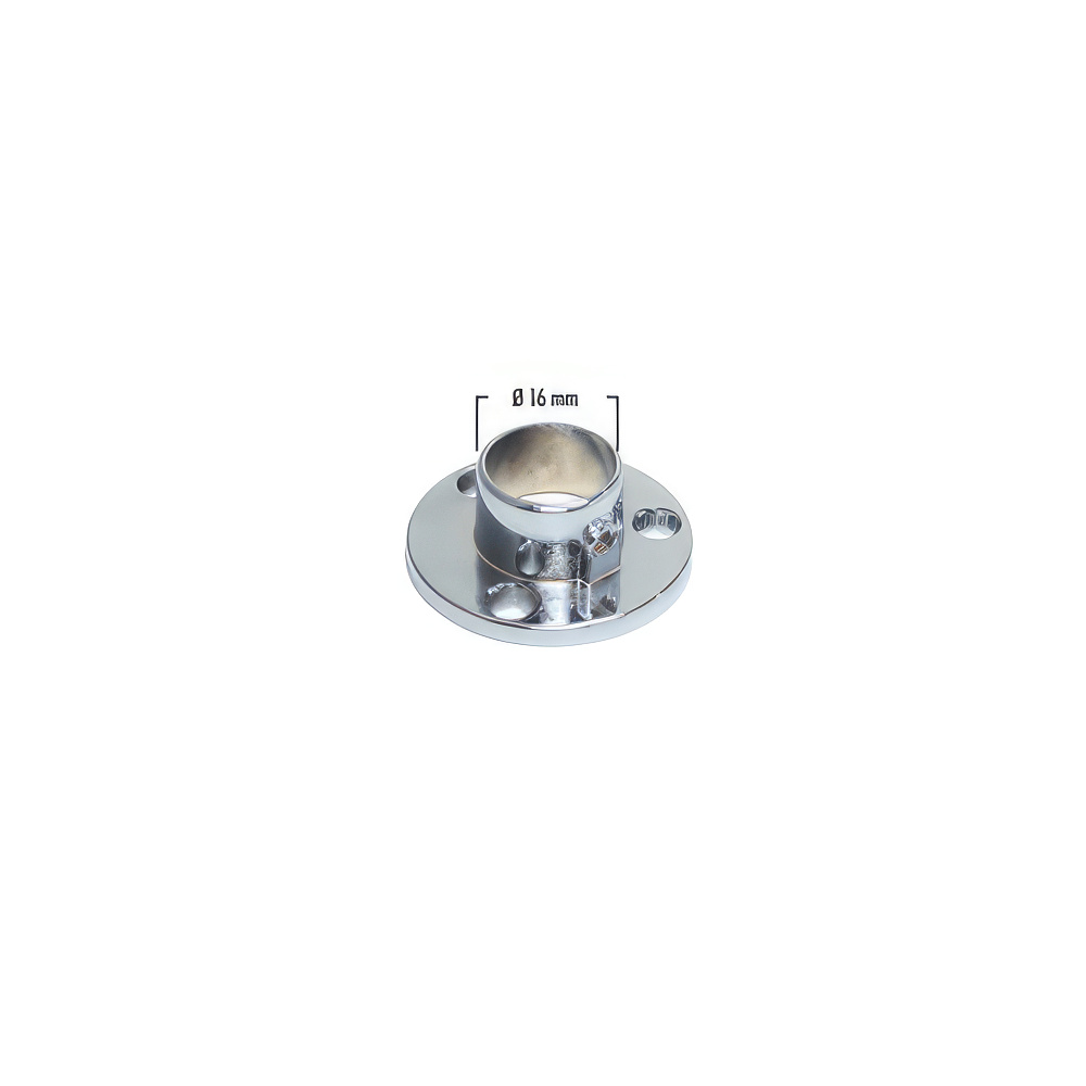Ayder D0727 Yuvarlak Mini Flanş Krom Ø16 Vidalı