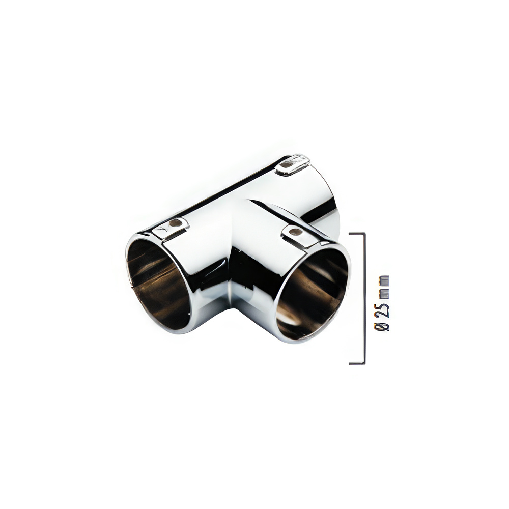 Ayder D0735 T Boru Flanşı Krom Ø25