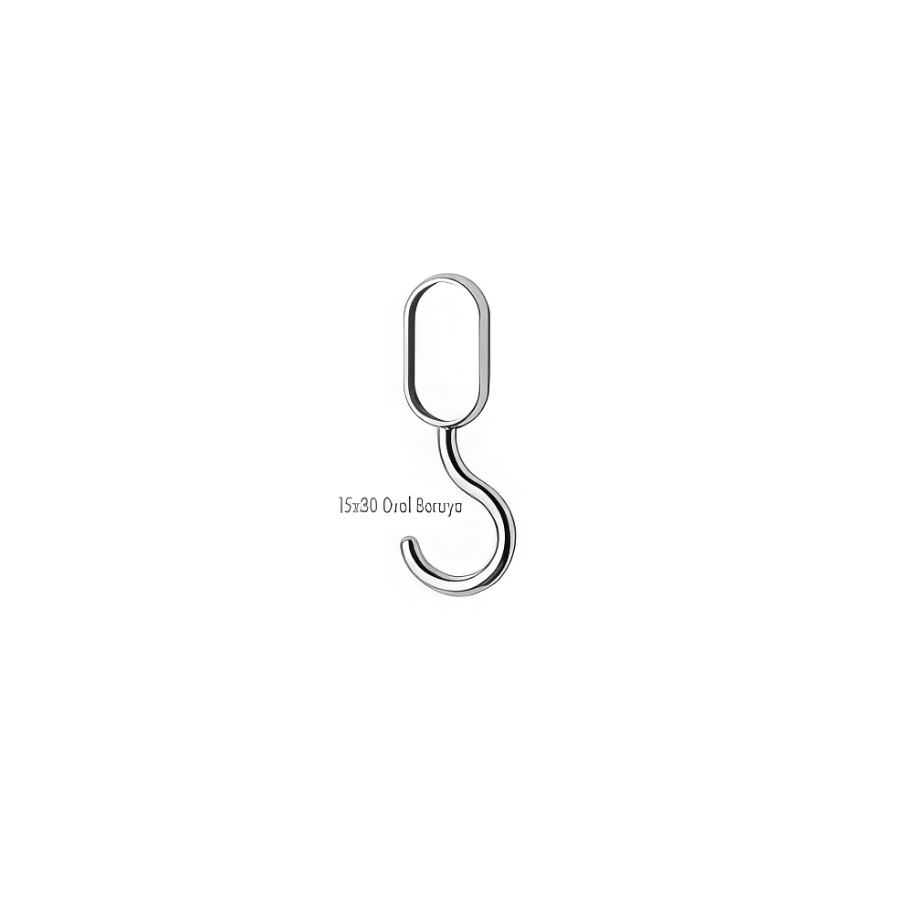 Ayder D2621 Oval Boru Askı Kancası Krom 15x30mm