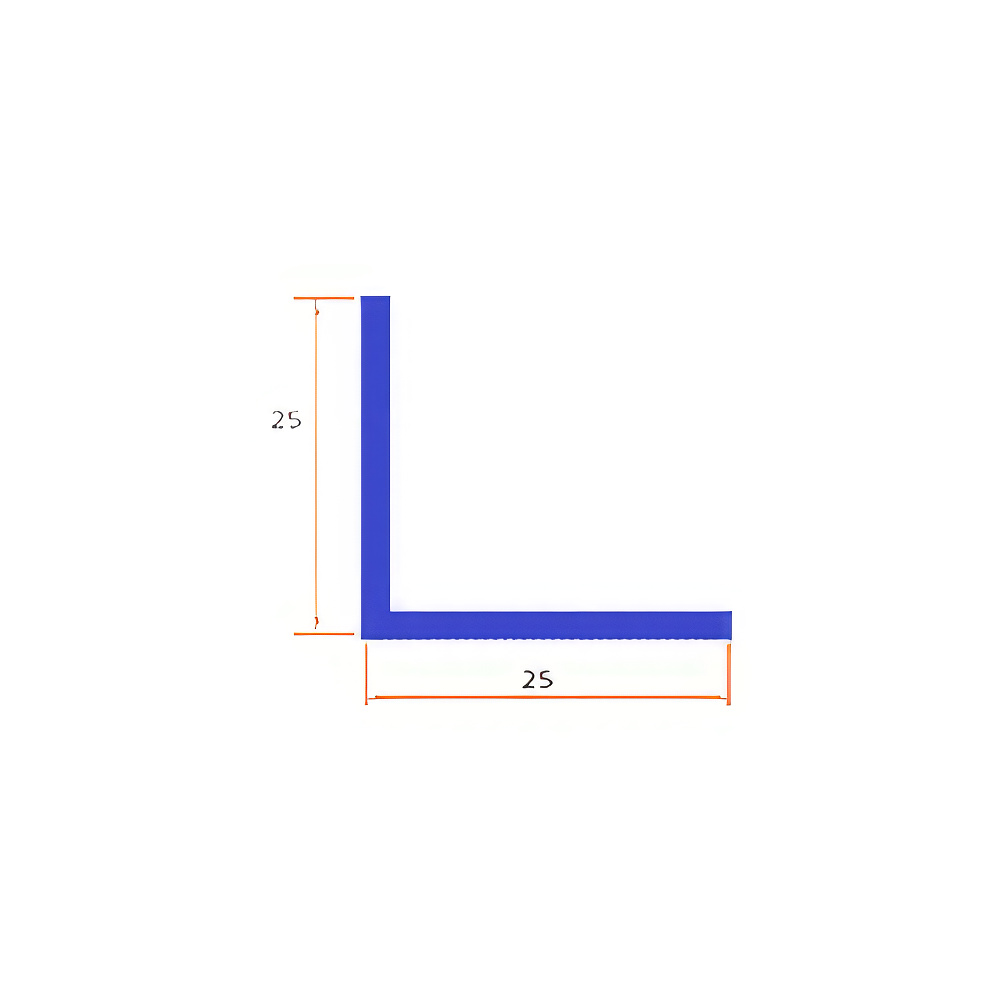 Osmanoğlu MP2525 Alüminyum Köşebent Profili 25x25mm Parlak 3mt