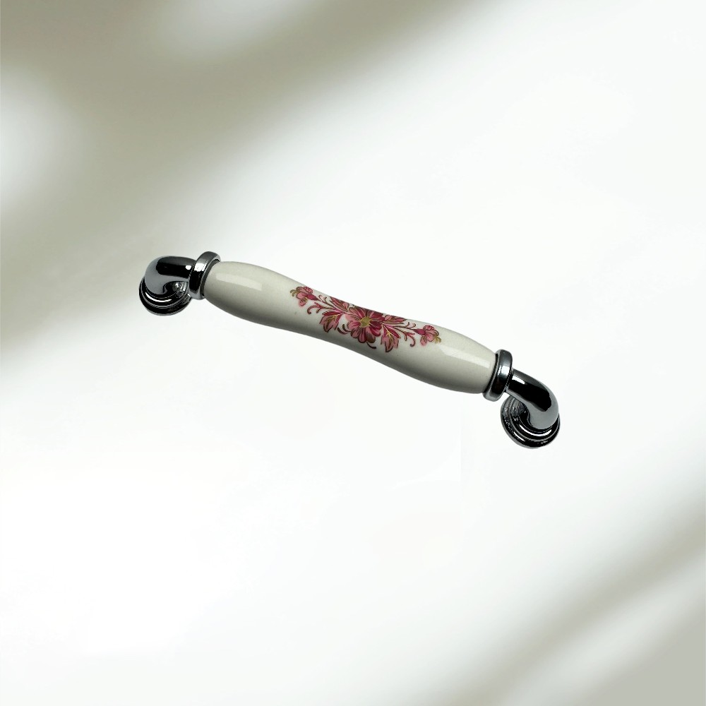 Umut Model 252 Desen 148 Porselen Çekme Kulplar 128 - 160 mm. Krom