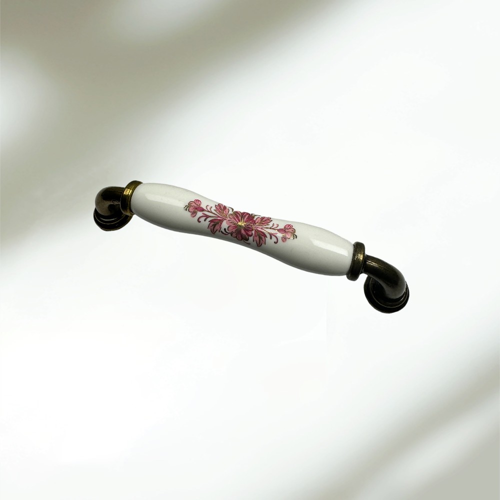 Umut Model 252 Desen 148 Porselen Çekme Kulplar 128 - 160 mm. Antik