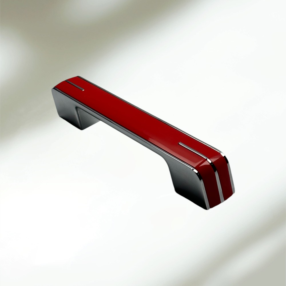 Umut Model 750 Çekme Kulplar 160 - 224 mm. Krom-Kırmızı