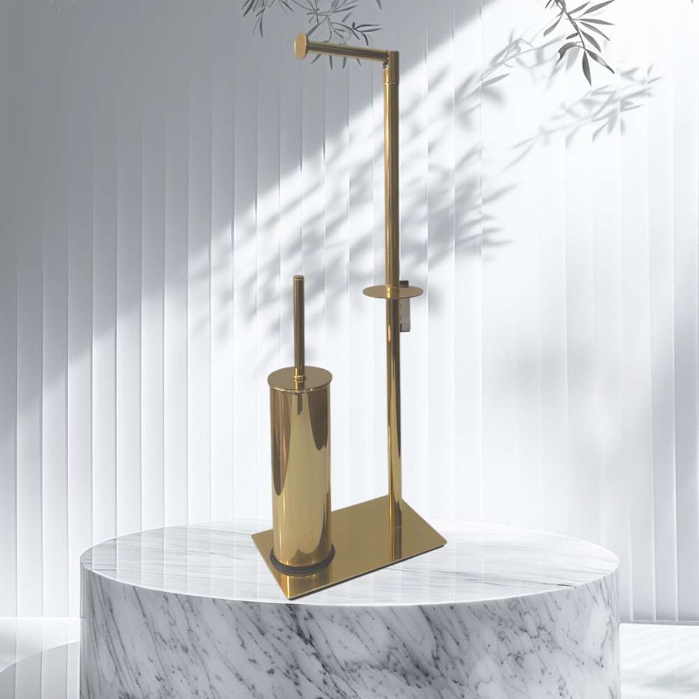 Arte ART370-G Ayaklı Yedek Kağıtlık ve Kağıtlık, Gold