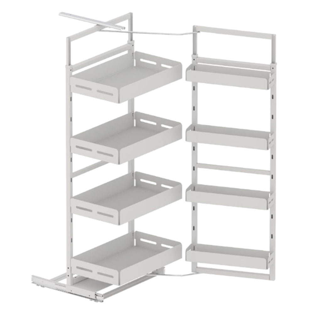 Starax S-1223-UB-W Unique Box İkiz Kiler Beyaz 5 Sepetli 45 cm