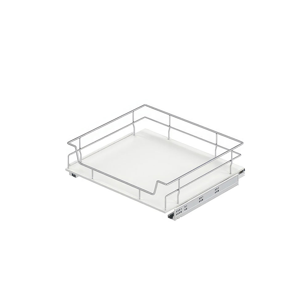 Starax S-2611-C Ahşap Tabanlı Bağımsız Çift Açılım Gizli Raylı Çekmece Krom 35 cm.