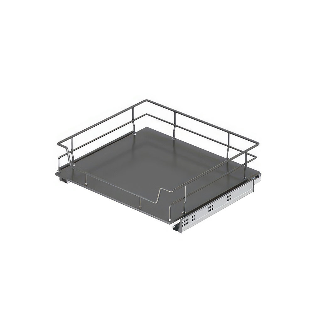 Starax S-2613-A Ahşap Tabanlı Bağımsız Çift Açılım Gizli Raylı Çekmece Antrasit 45 cm.