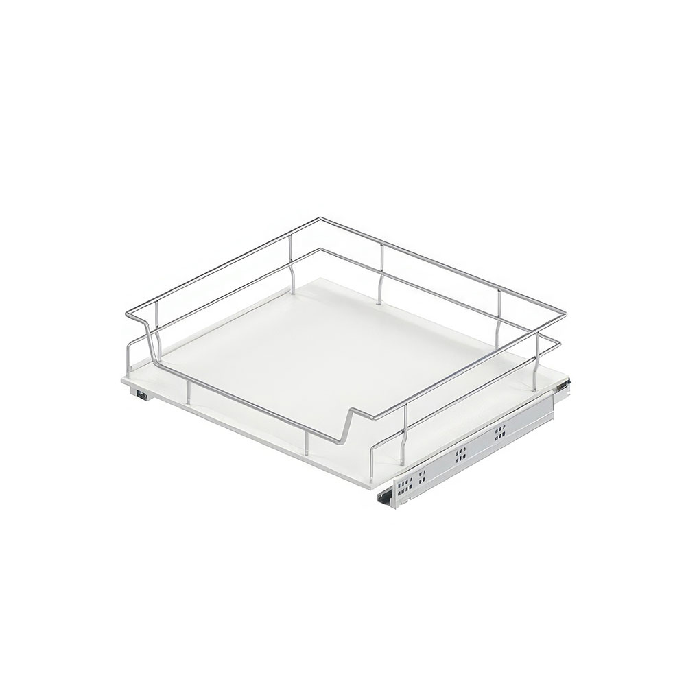 Starax S-2613-C Ahşap Tabanlı Bağımsız Çift Açılım Gizli Raylı Çekmece Krom 45 cm.