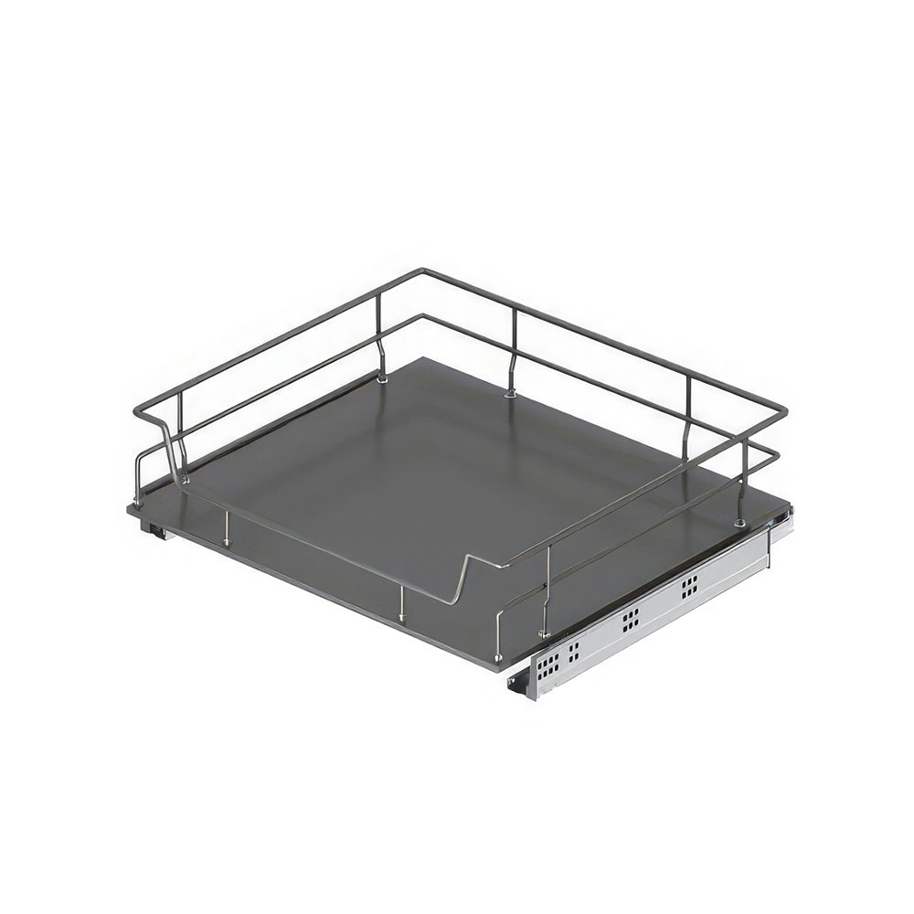 Starax S-2615-A Ahşap Tabanlı Bağımsız Çift Açılım Gizli Raylı Çekmece Antrasit 55 cm.