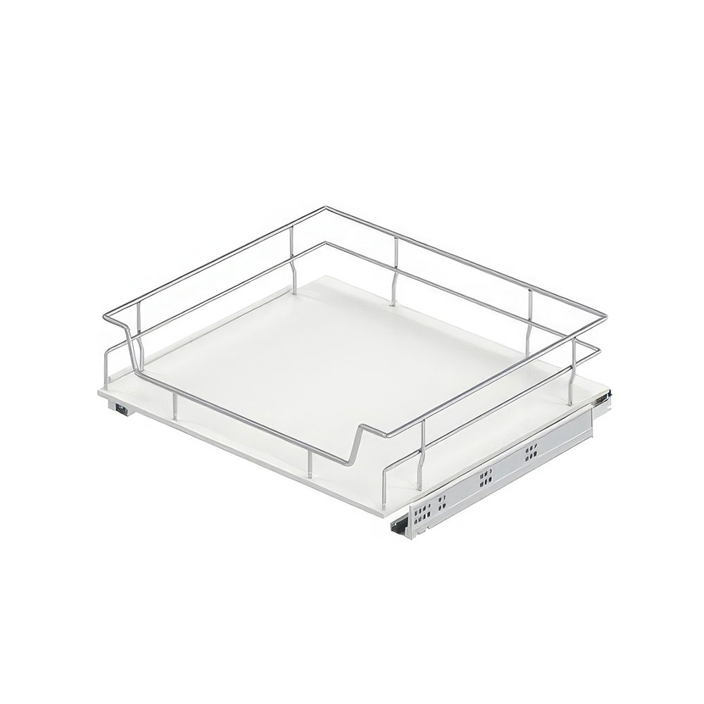 Starax S-2615-C Ahşap Tabanlı Bağımsız Çift Açılım Gizli Raylı Çekmece Krom 55 cm.
