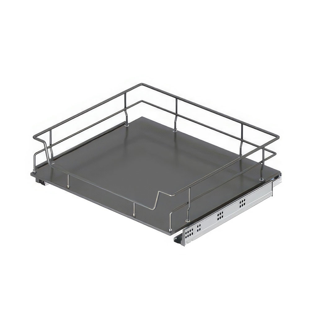 Starax S-2617-A Ahşap Tabanlı Bağımsız Çift Açılım Gizli Raylı Çekmece Antrasit 70 cm.