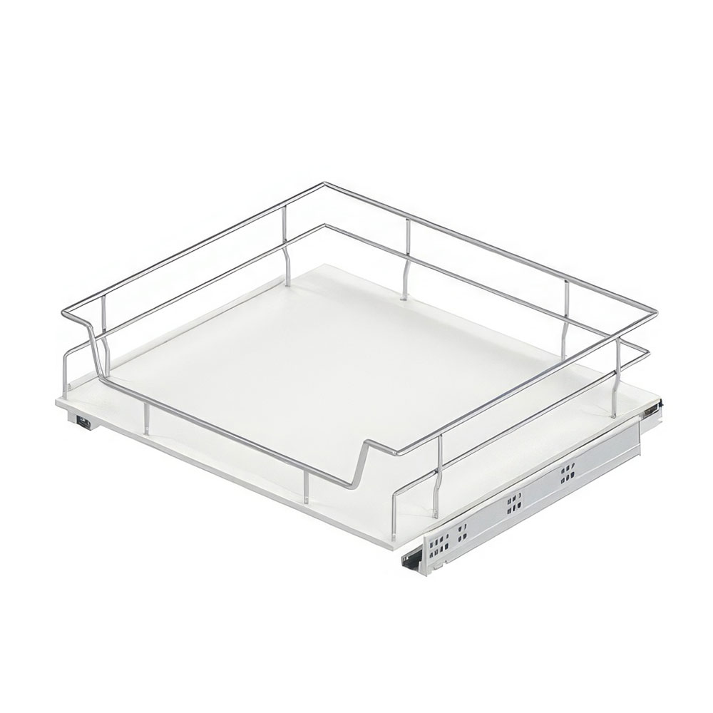Starax S-2618-C Ahşap Tabanlı Bağımsız Çift Açılım Gizli Raylı Çekmece Krom 80 cm.