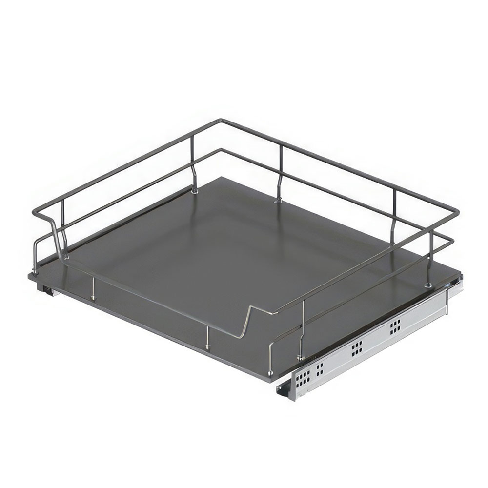 Starax S-2619-A Ahşap Tabanlı Bağımsız Çift Açılım Gizli Raylı Çekmece Antrasit 90 cm.