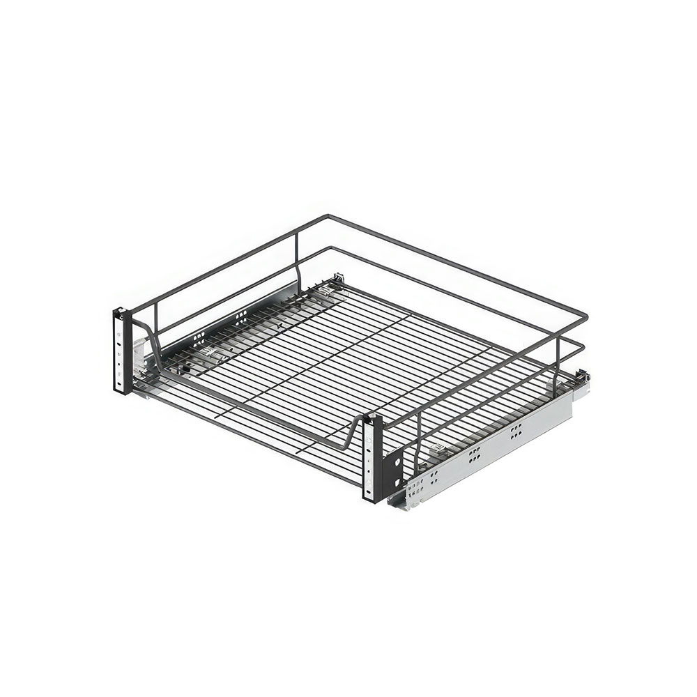 Starax S-2344-A Kapağa Monte Çift Açılım Gizli Raylı Çekmece Antrasit 50 cm.