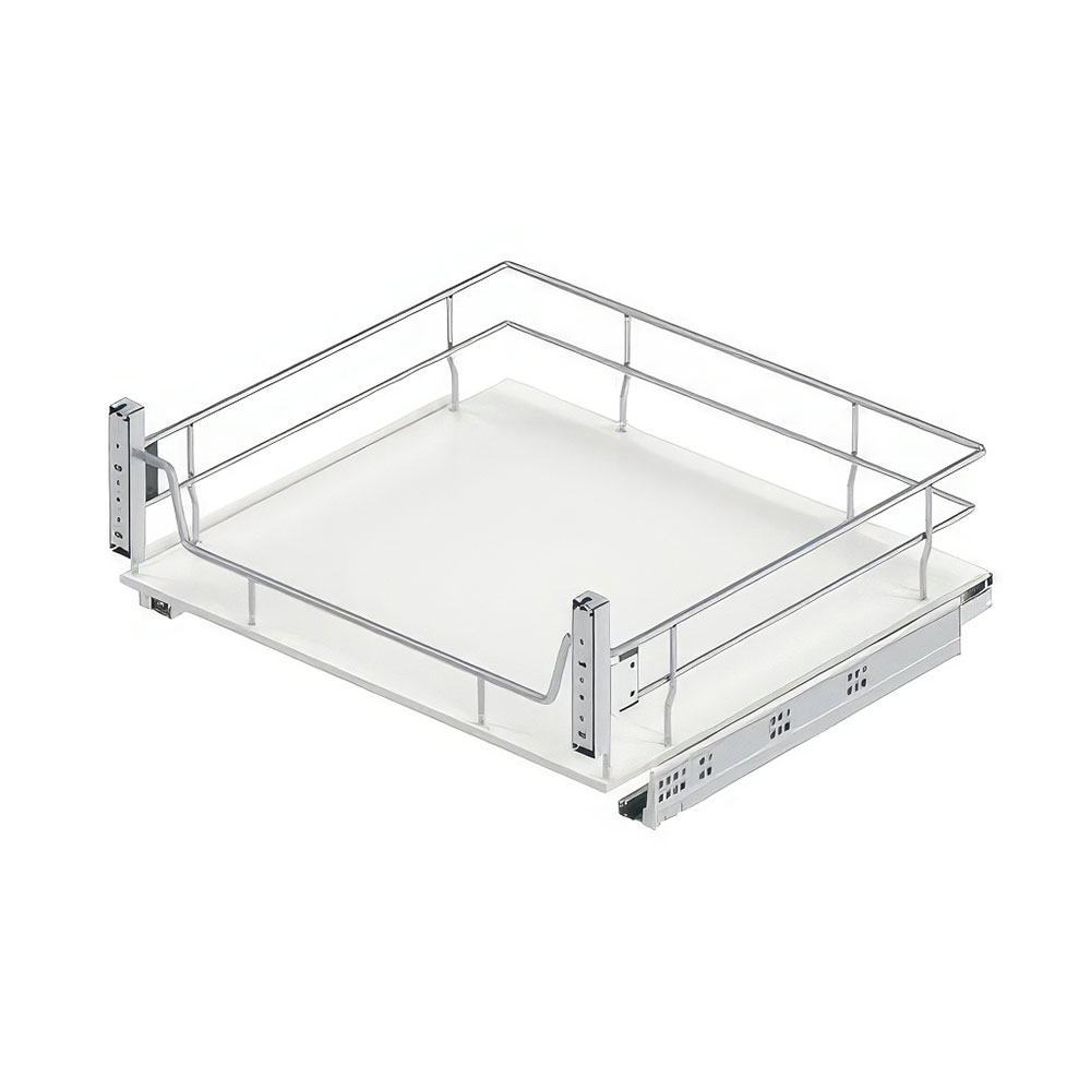 Starax S-2627-C Ahşap Tabanlı Kapağa Monte Çift Açılım Gizli Raylı Çekmece Krom 70 cm.